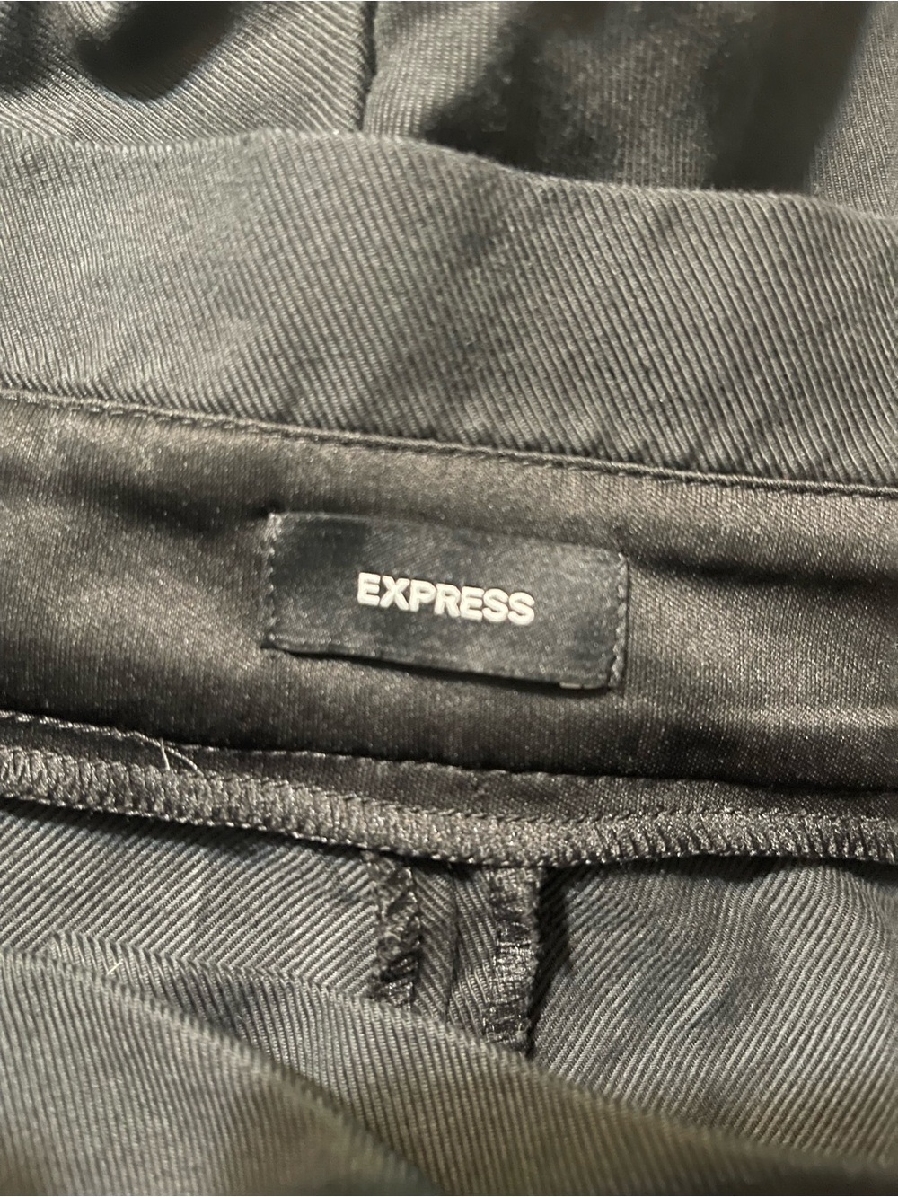 Express Women’s Ankle Super High Rise Cargo Drawstring Pants (Black) - Picture 4 of 7